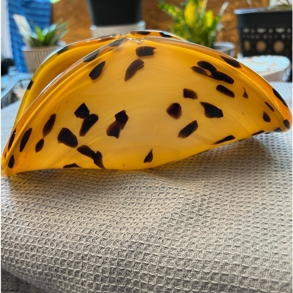 Vintage Murano “Tiger Eye” Folded Art.